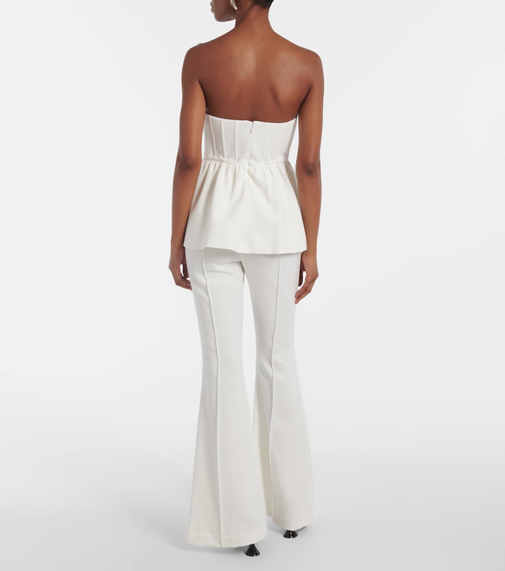 Strapless crêpe jumpsuit - 3