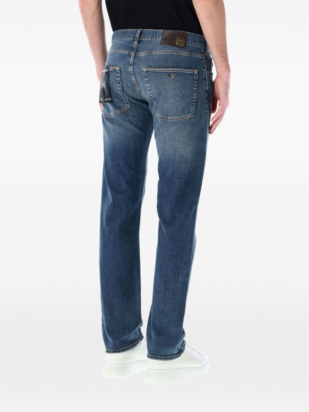 light-wash straight-leg jeans - 2