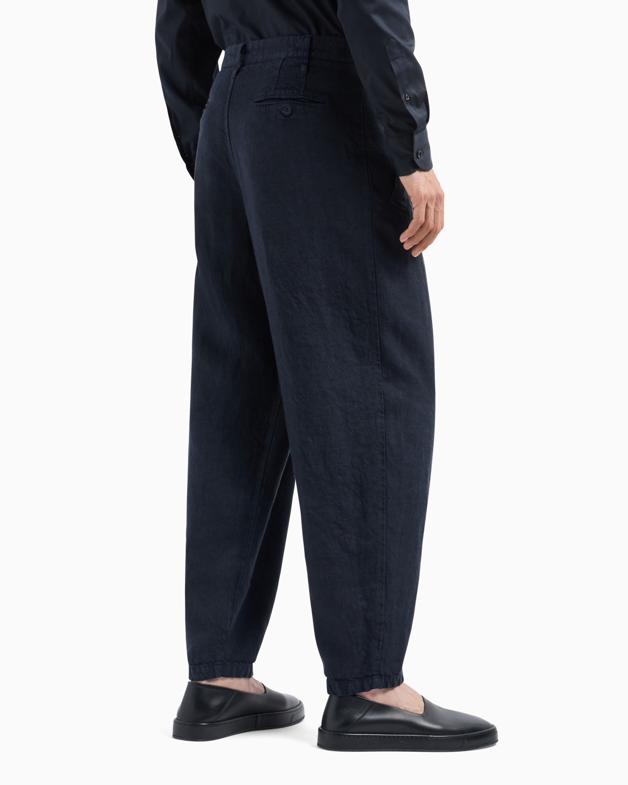 SINGLE-PLEAT LINEN TROUSERS - 3