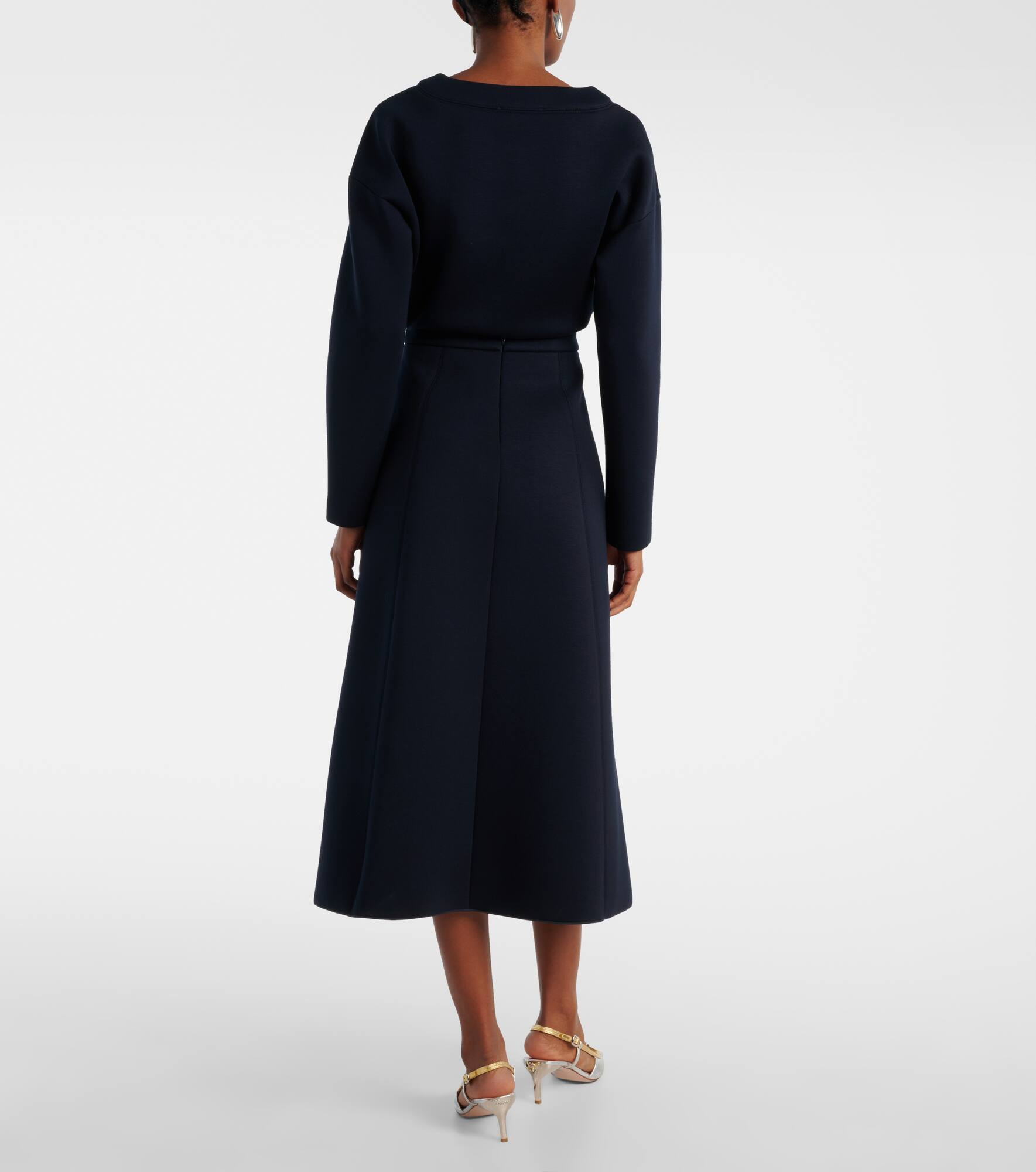 Brunate paneled midi skirt - 3