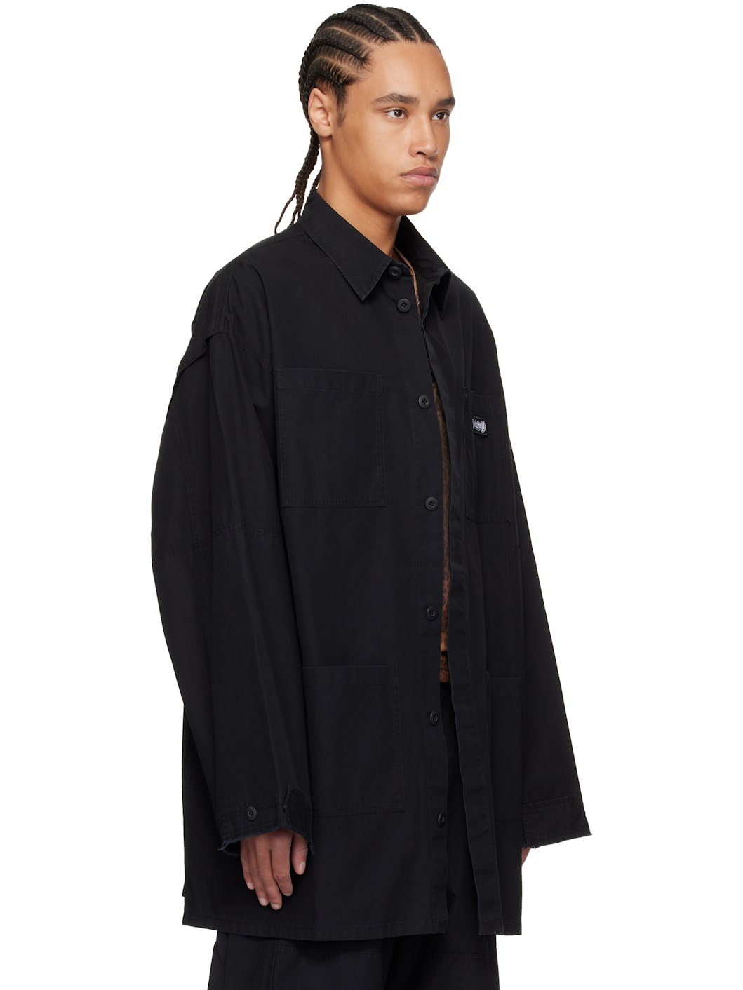 Black Intermission Cargo Overshirt - 2