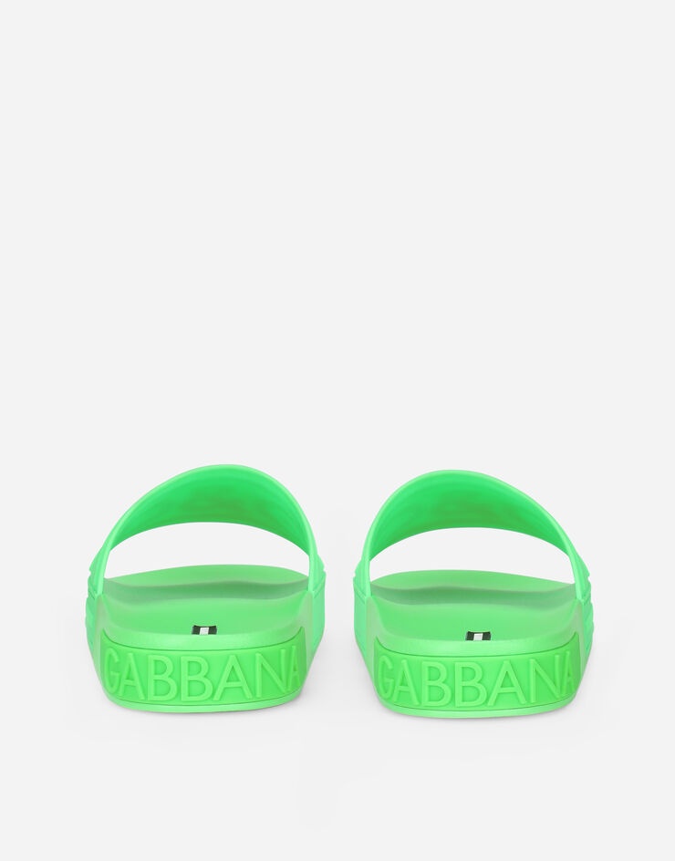 Rubber beachwear sliders with DG logo - 3