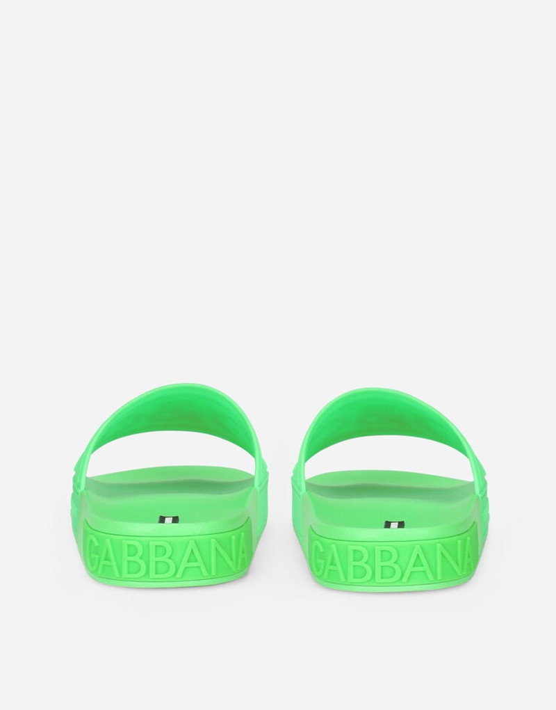 Dolce & Gabbana Rubber beachwear sliders with DG logo outlook