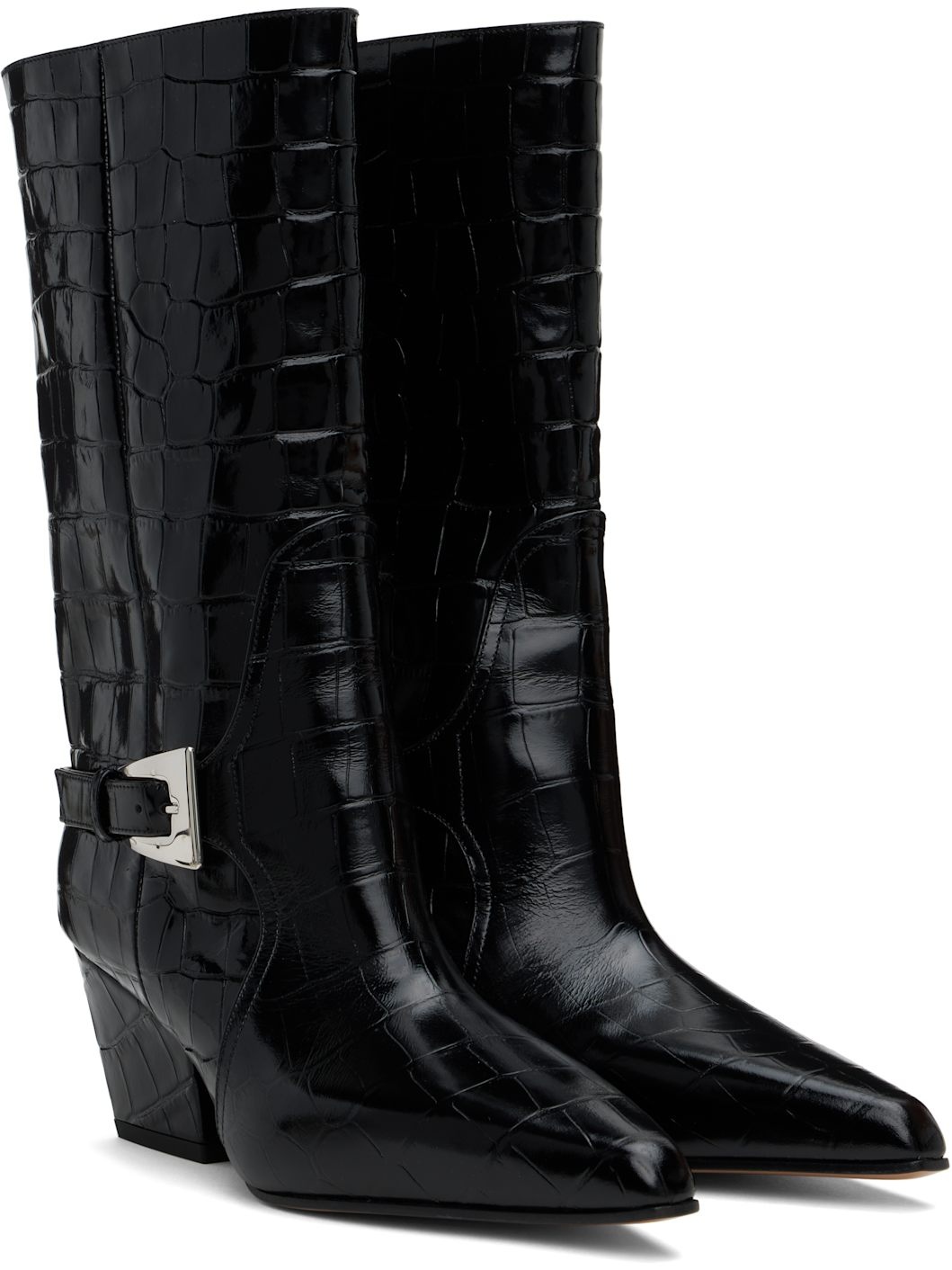 Black Jane Buckle Midcalf 60 Boots - 4