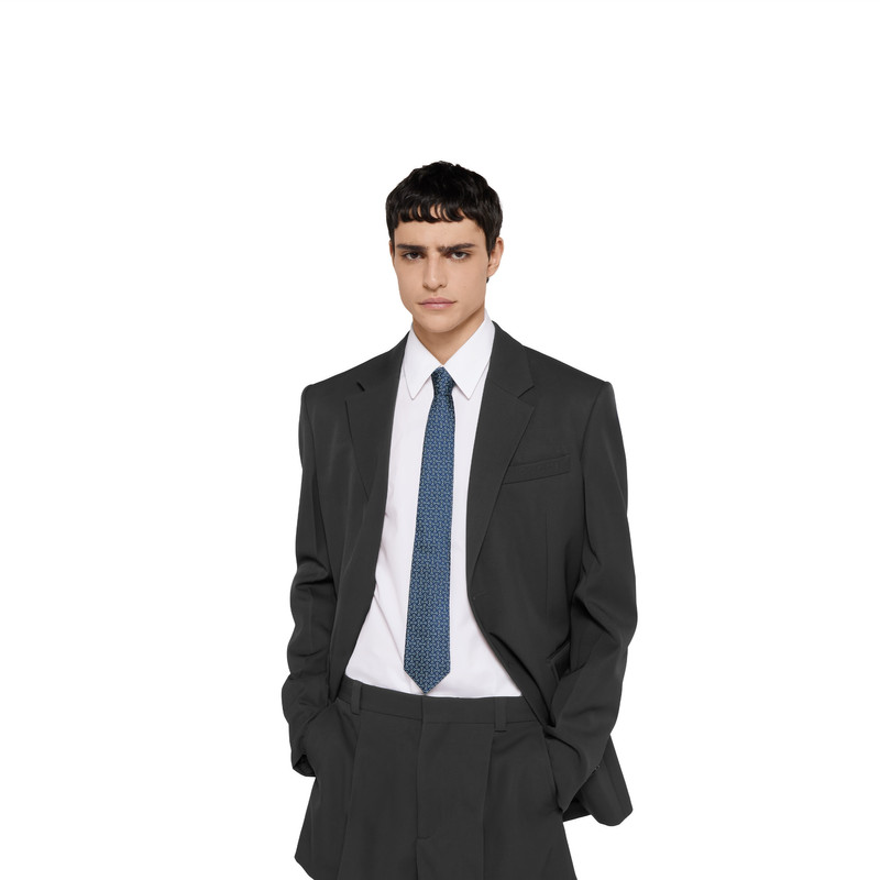 Horsebit silk jacquard tie 3