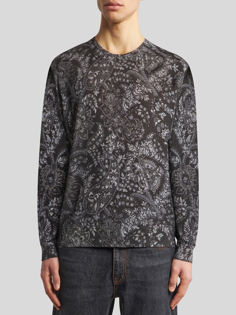 SWEATER WITH PAISLEY PRINT - 2