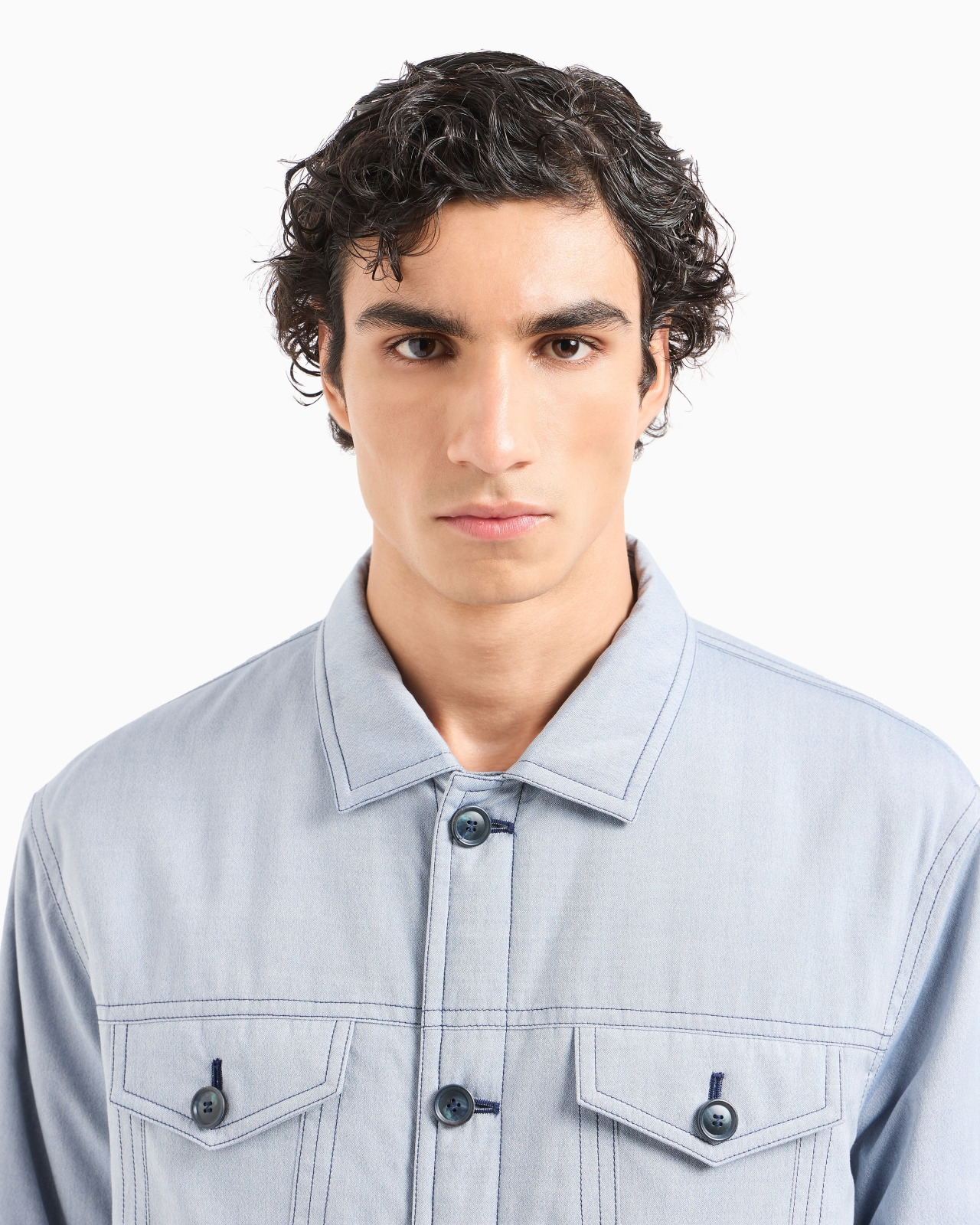 BLOUSON IN SILK CANVAS - 5