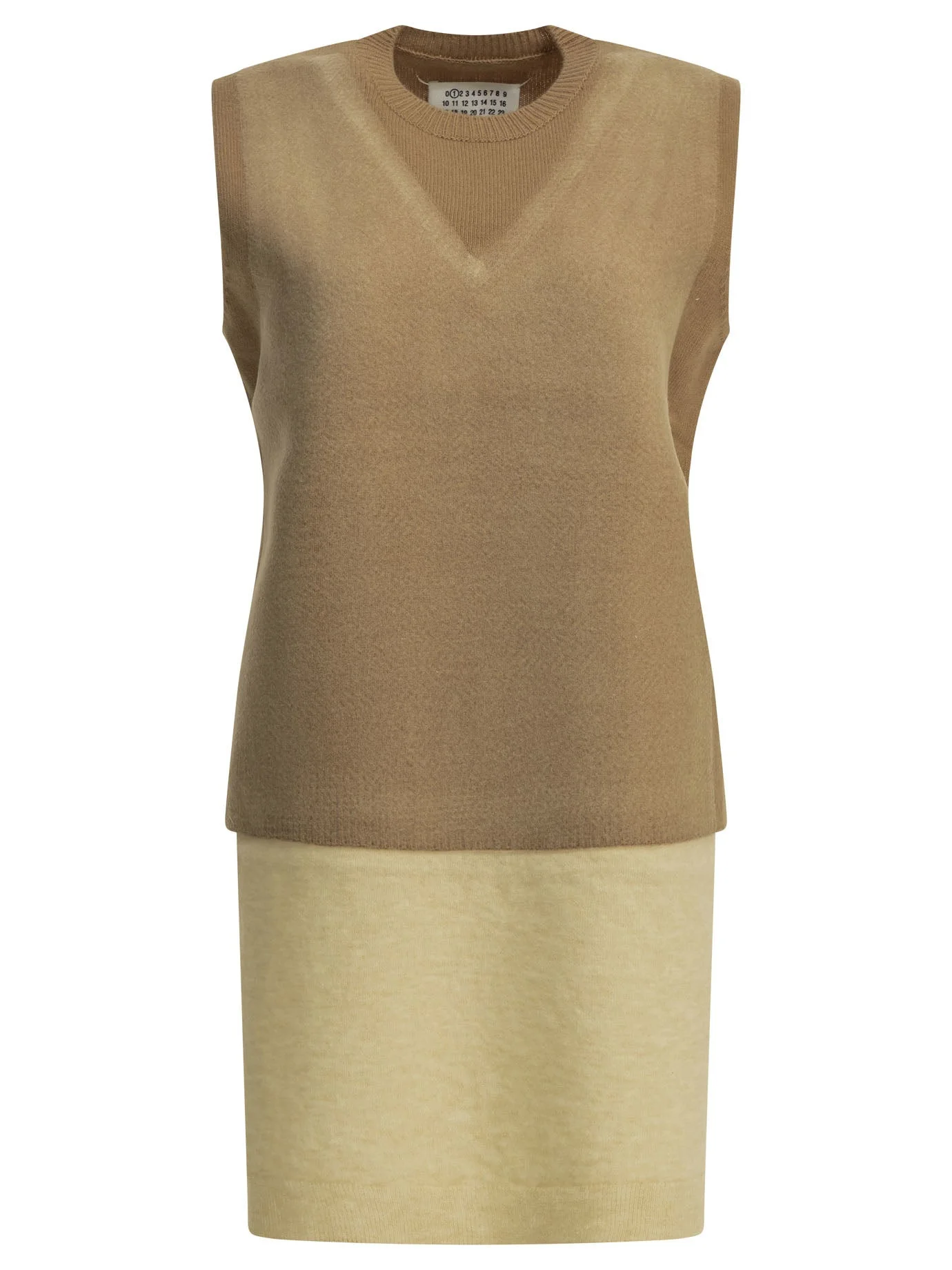 Maison Margiela Virgin Wool Vest Beige Women - 1