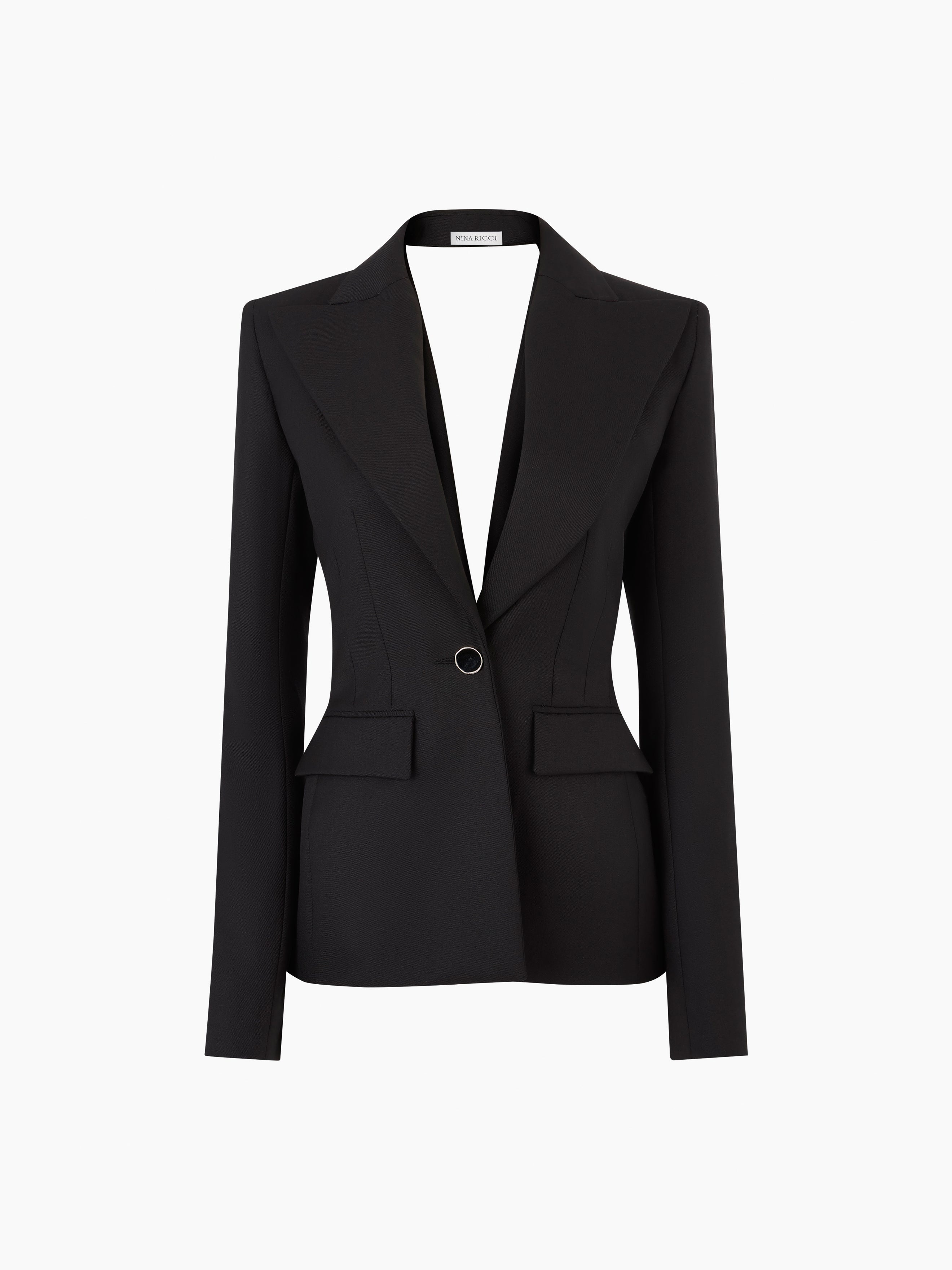 JACKET WITH OPEN DRAPED BACK - 5