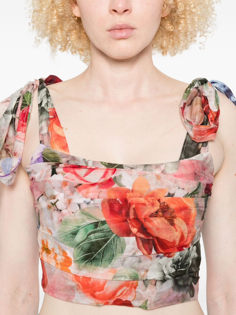 floral-print tie-details blouse 5