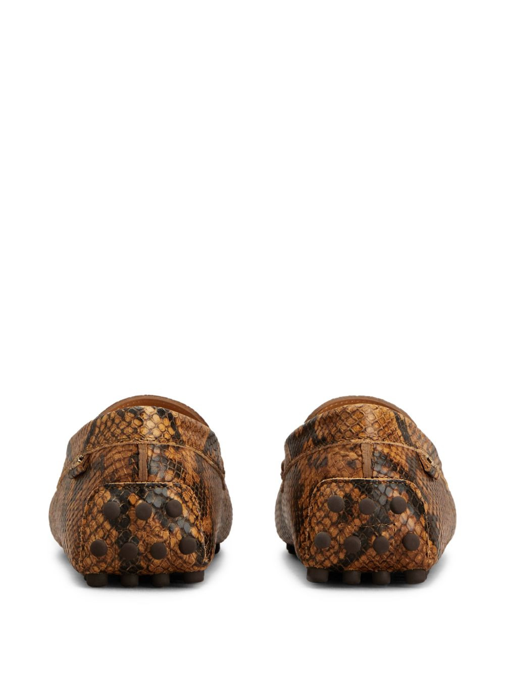 snake-print loafers - 3