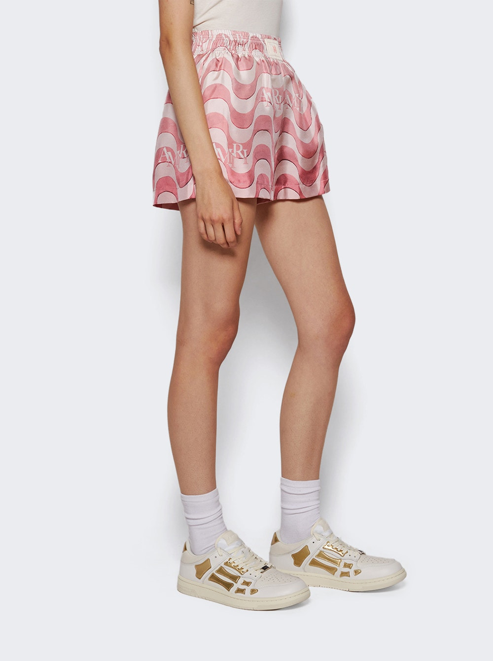 Metallic Skel Top Low Sneaker White Gold - 2