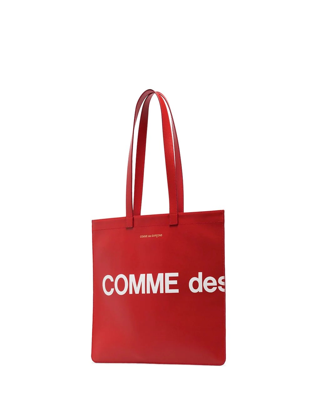 logo-print leather tote bag - 4
