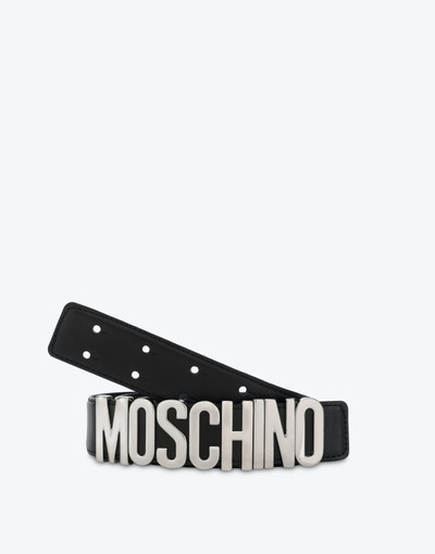 Moschino BELT IN LEATHER WITH LOGO outlook