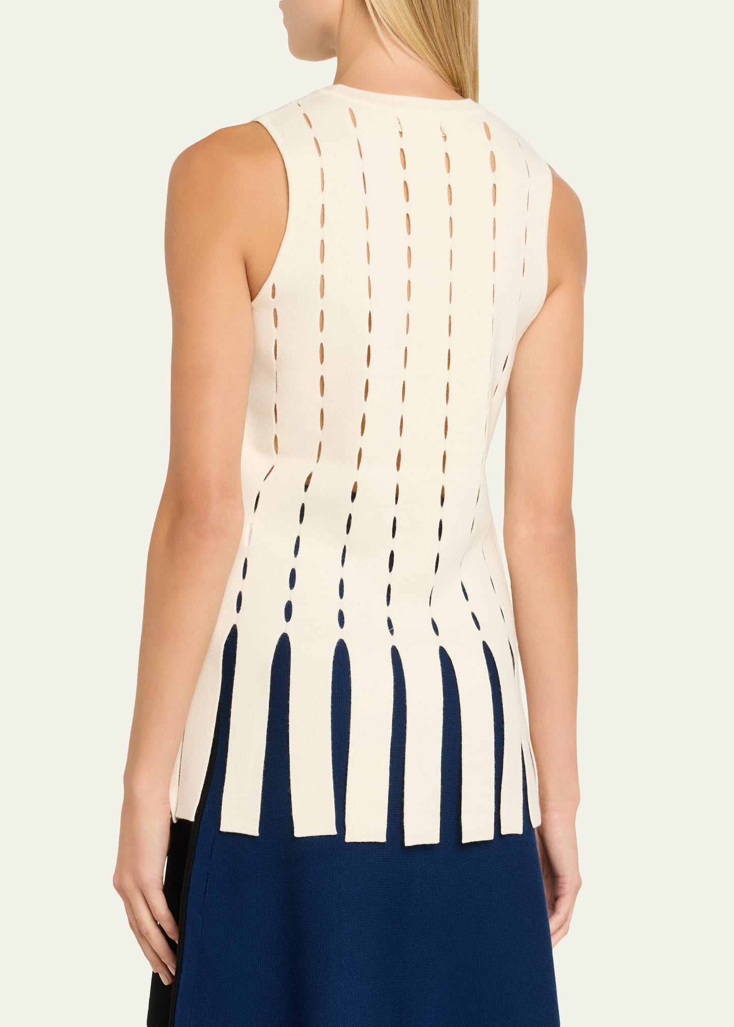 Eddie Sleeveless Cutout Merino Wool Top - 3