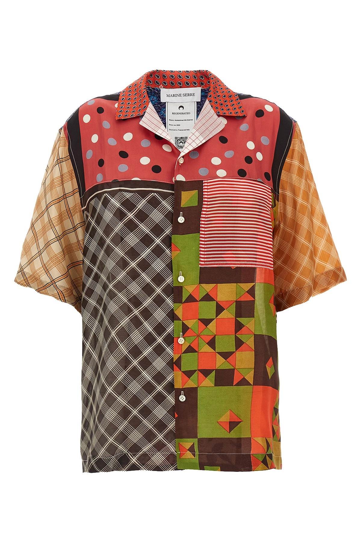 'Regenerated Silk Scarves Bowling' shirt - 3