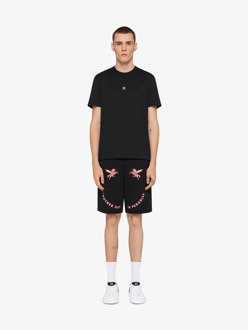 Givenchy BERMUDA SHORTS IN FLEECE WITH UNICORNS EMBROIDERY outlook