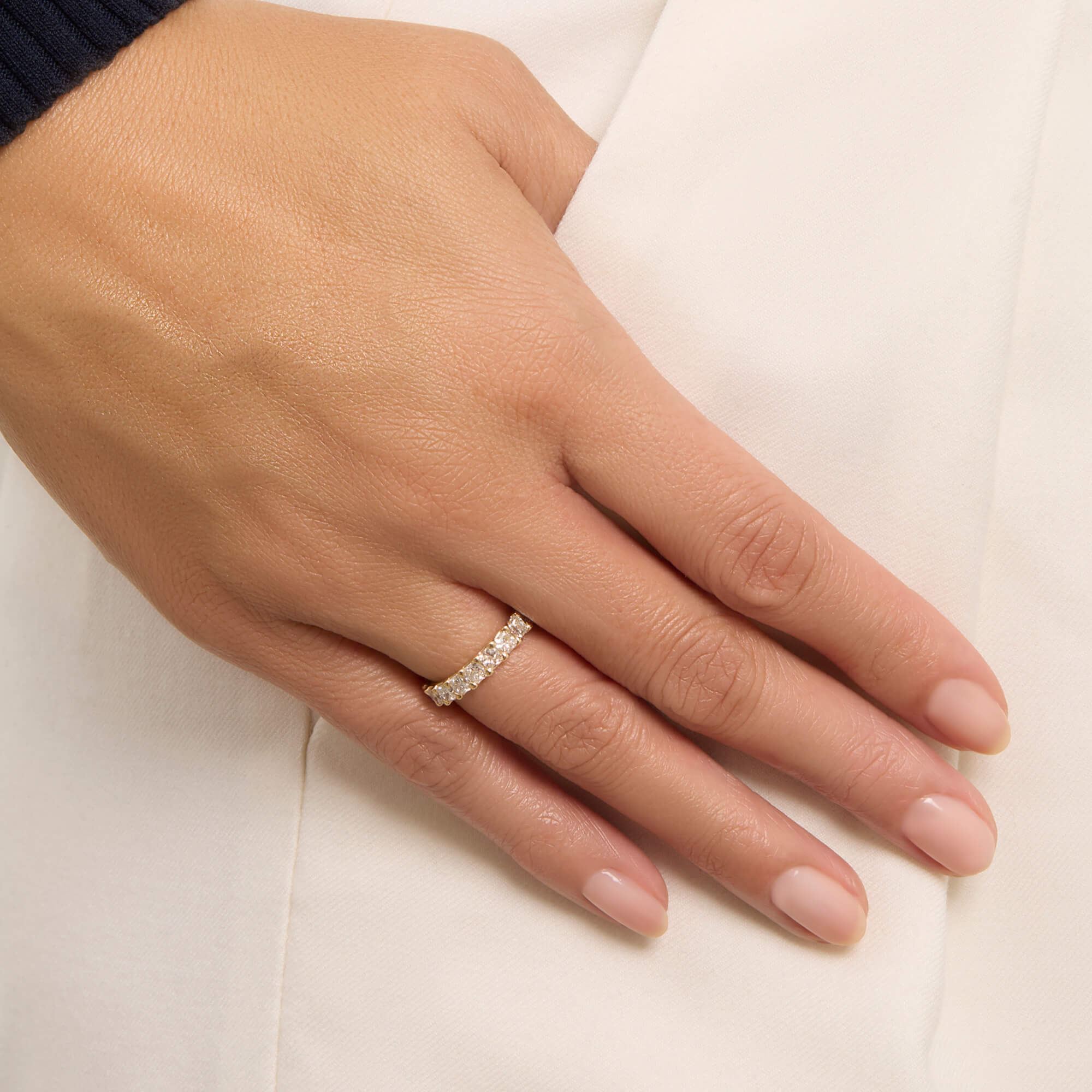 LAB-Created Round Diamond Eternity Band - 2