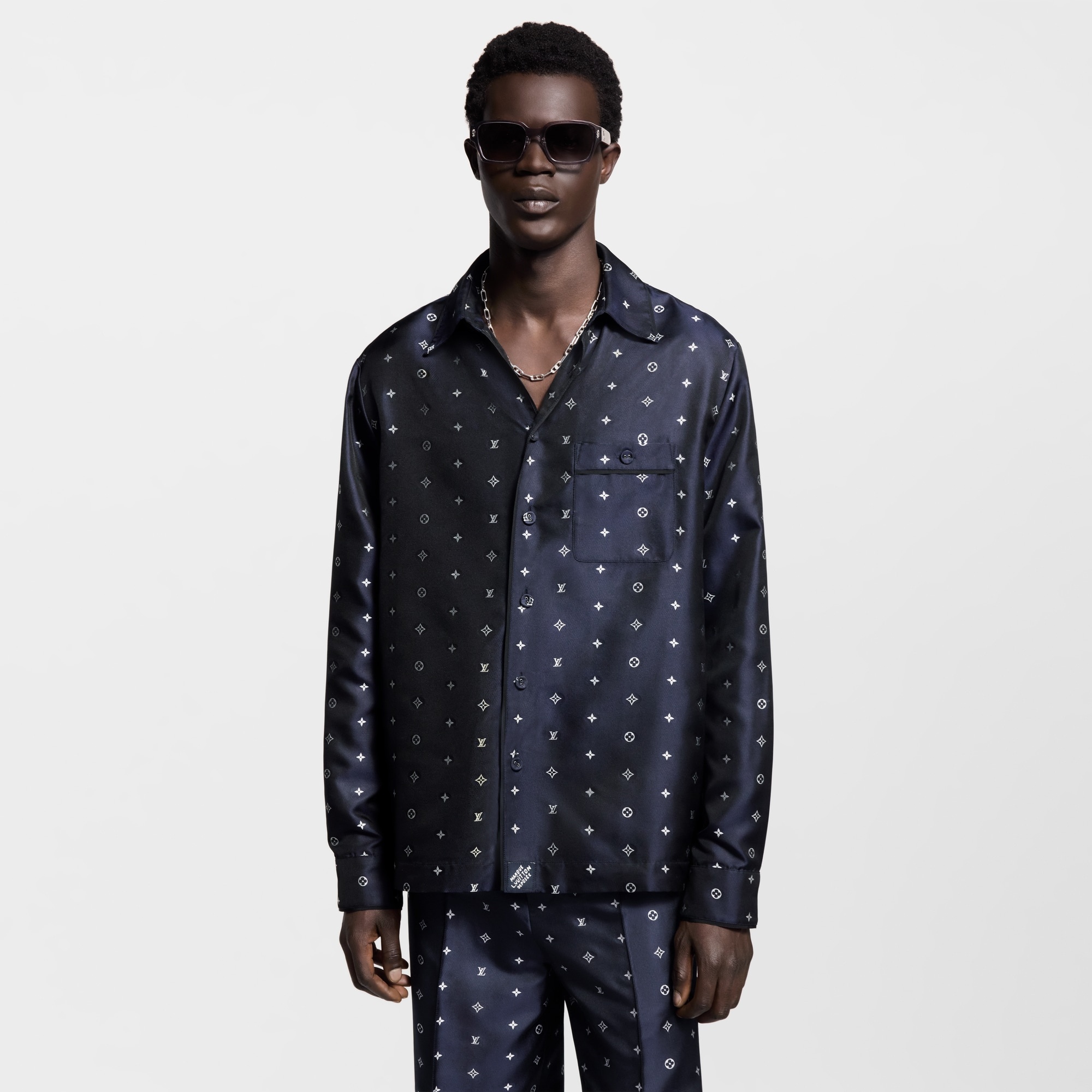 Monogram Silk Pajama Shirt - 5
