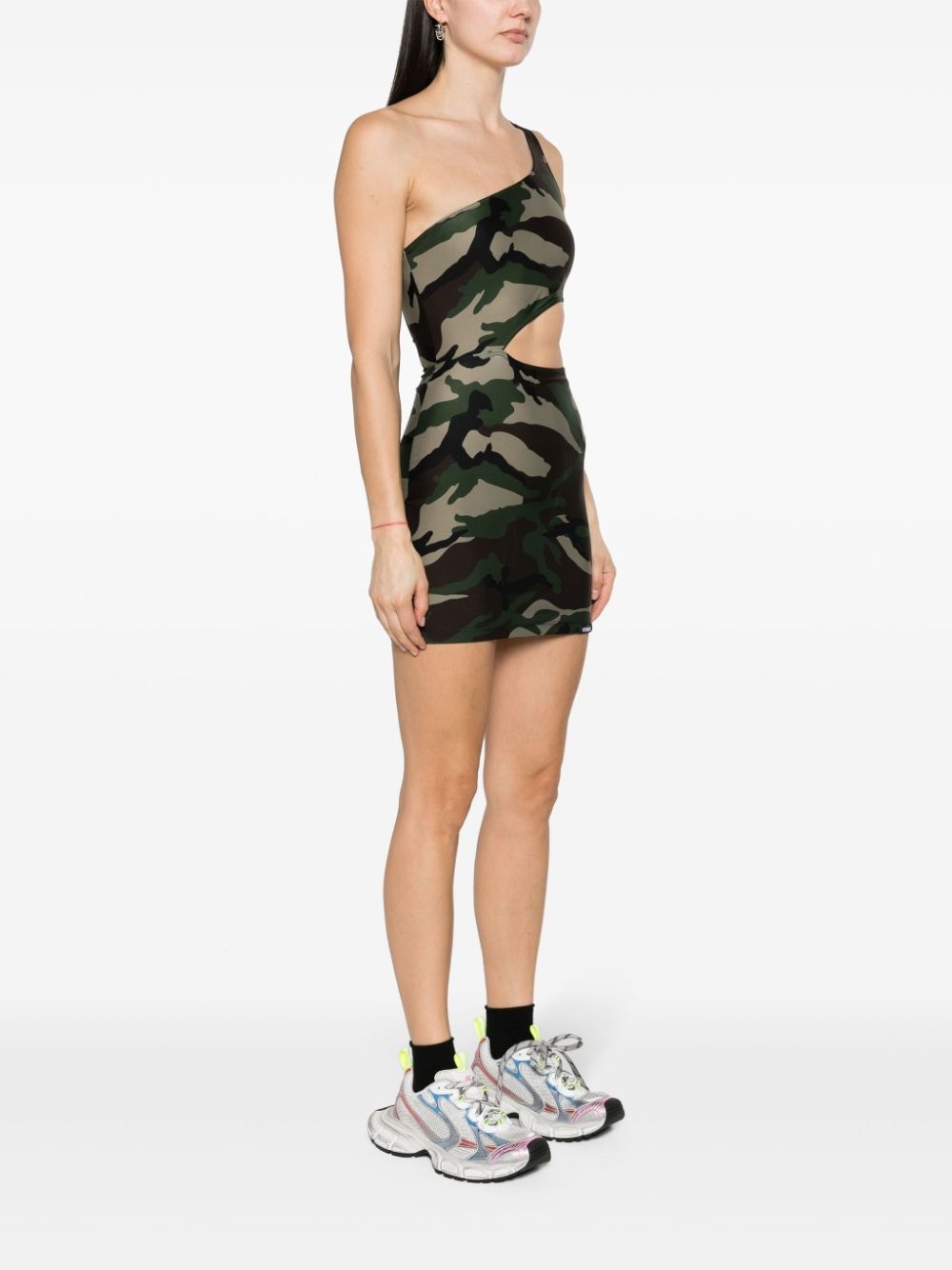 camouflage-print cut-out minidress - 3