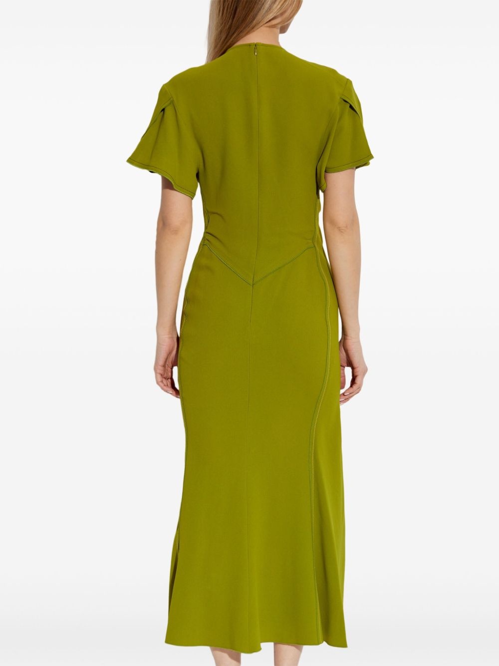 v-neck dress - 4