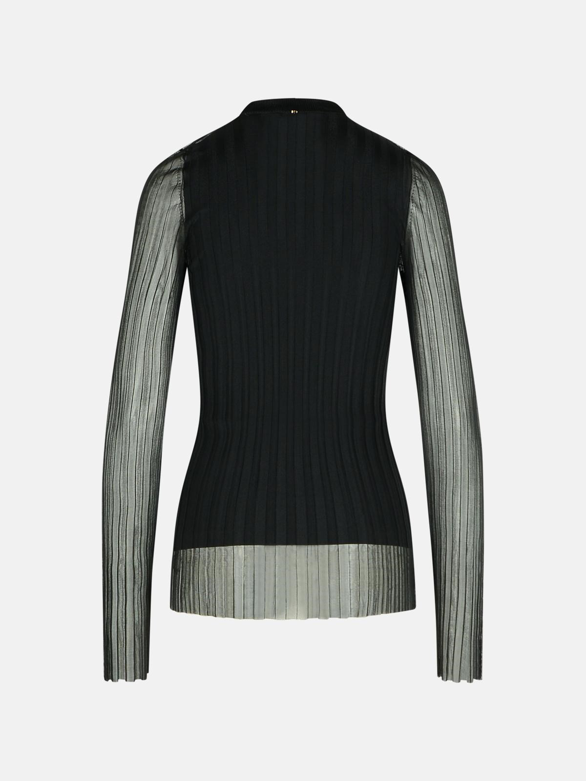 'ACINO' BLACK POLYAMIDE BLEND SWEATER - 3