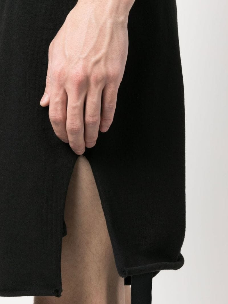 raw-cut hem drawstring shorts 5