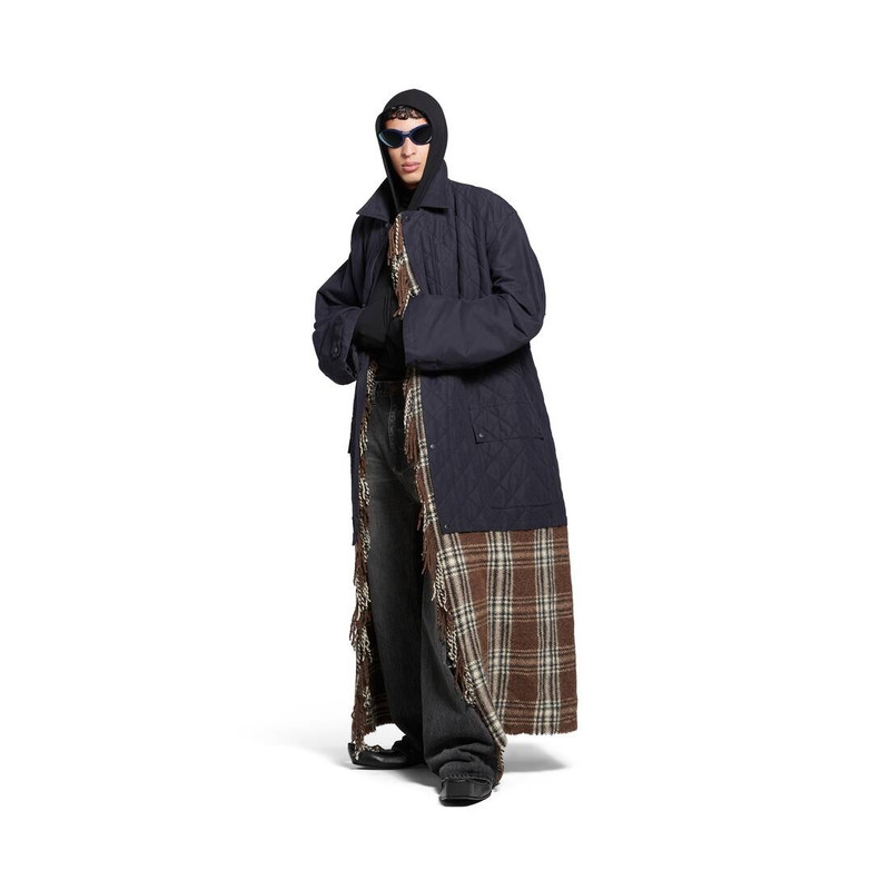 BALENCIAGA Men's Layered Parka in Dark Blue outlook