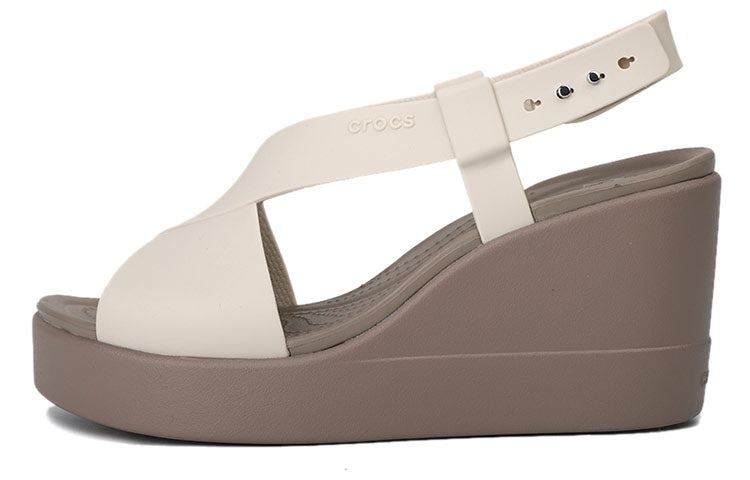 (WMNS) Crocs Brooklyn Lightweight Cement Gray Sandals 'Gray' 206222-16T - 2