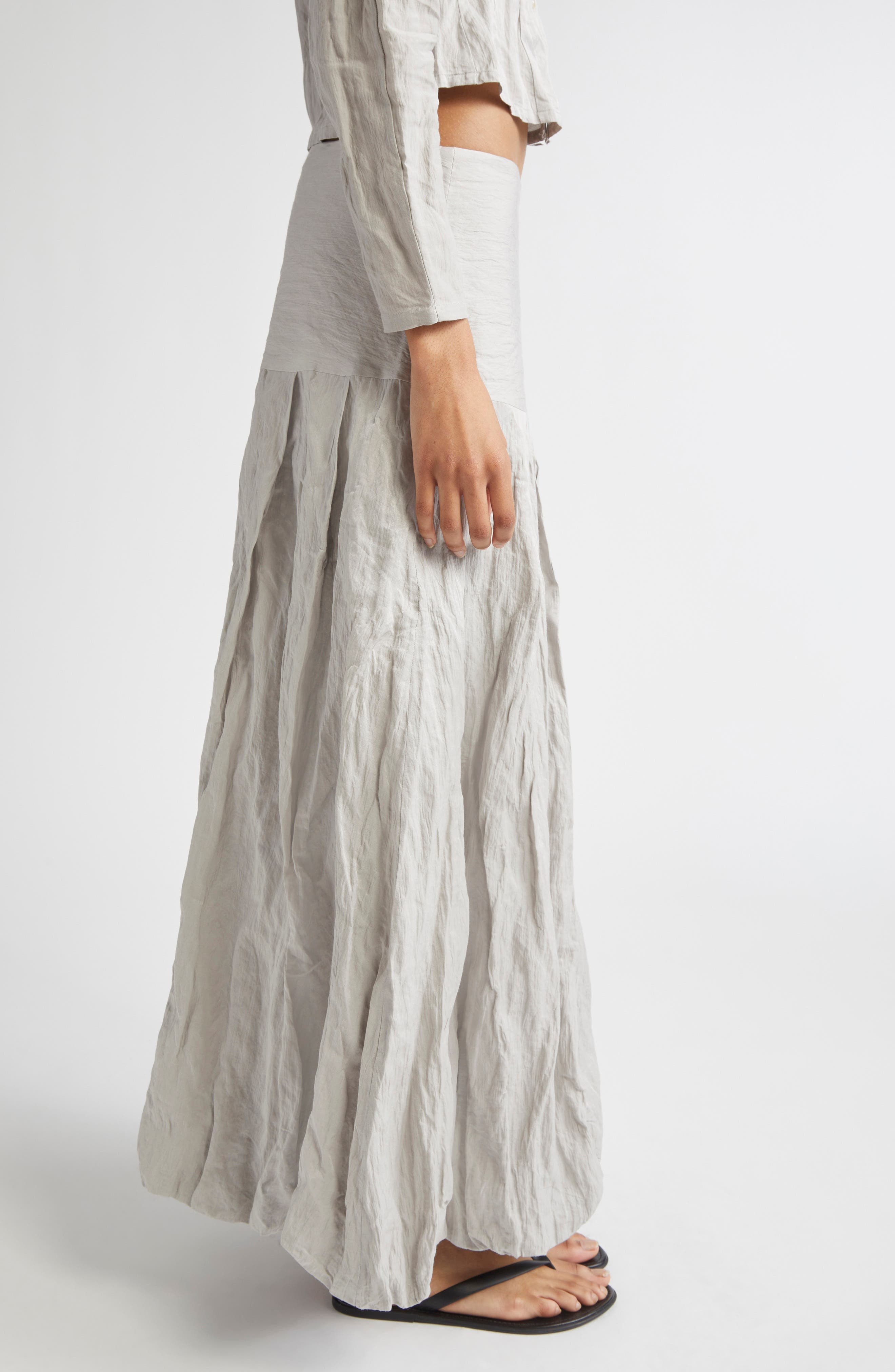 Paloma Wool Sluto Crinkled Skirt in Grey at Nordstrom - 4