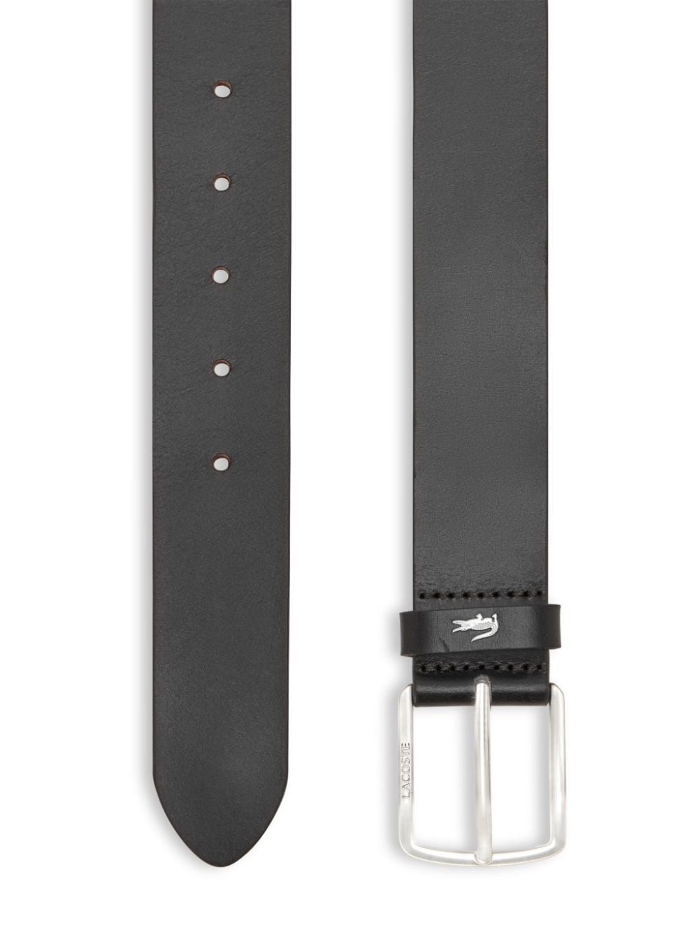 alligator logo stud leather belt - 2