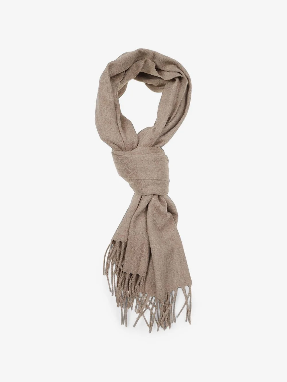 fringed cashmere scarf - 1