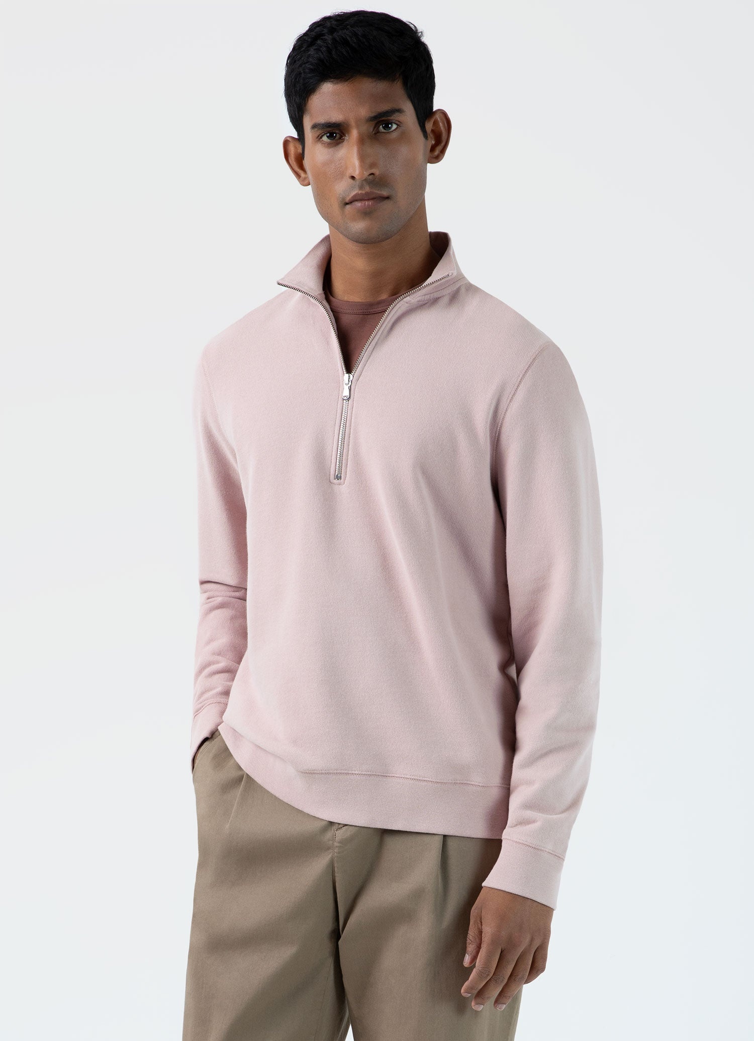 Half Zip Loopback Sweatshirt - 2