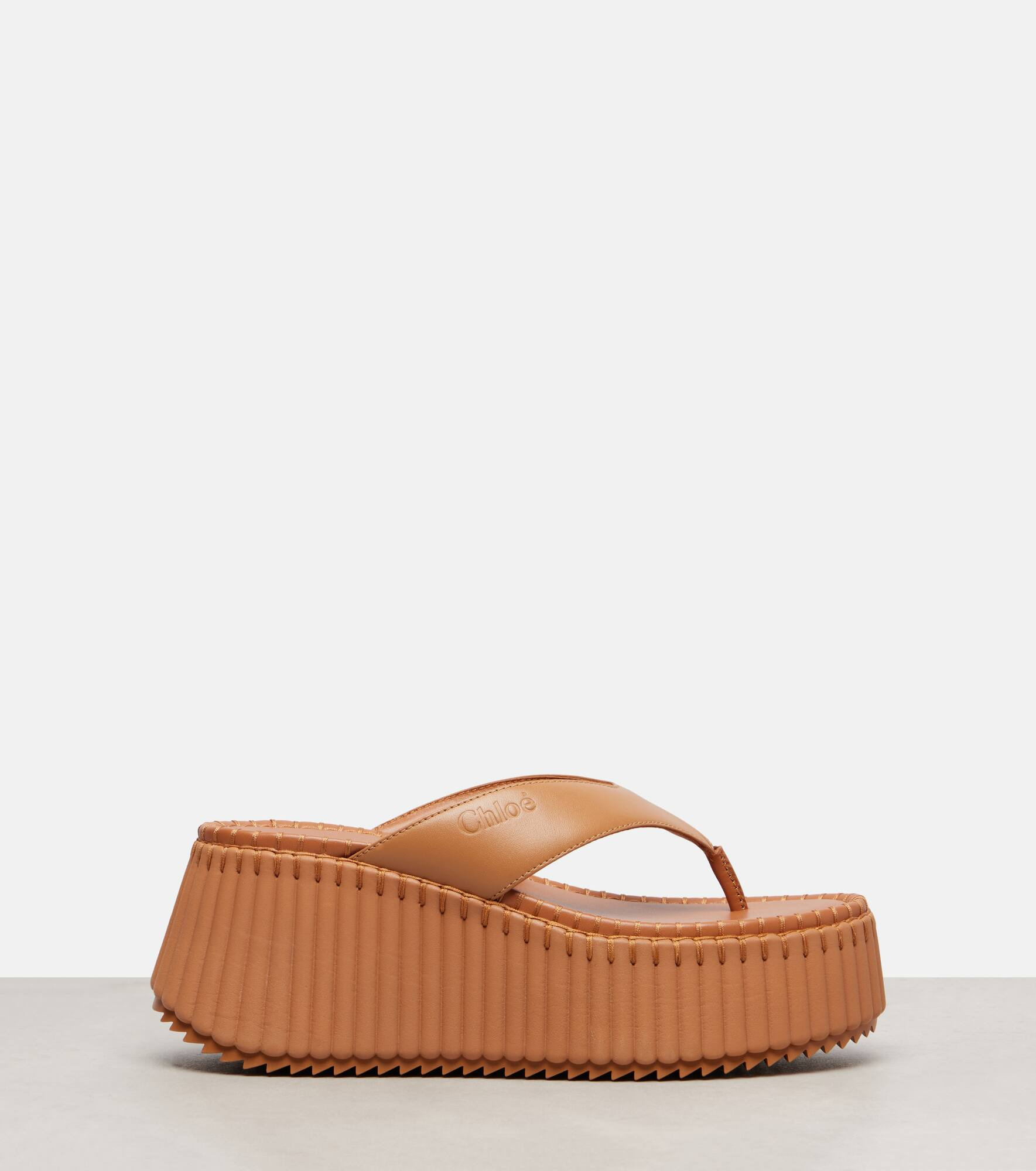 Nama 80 leather platform thong sandals - 4