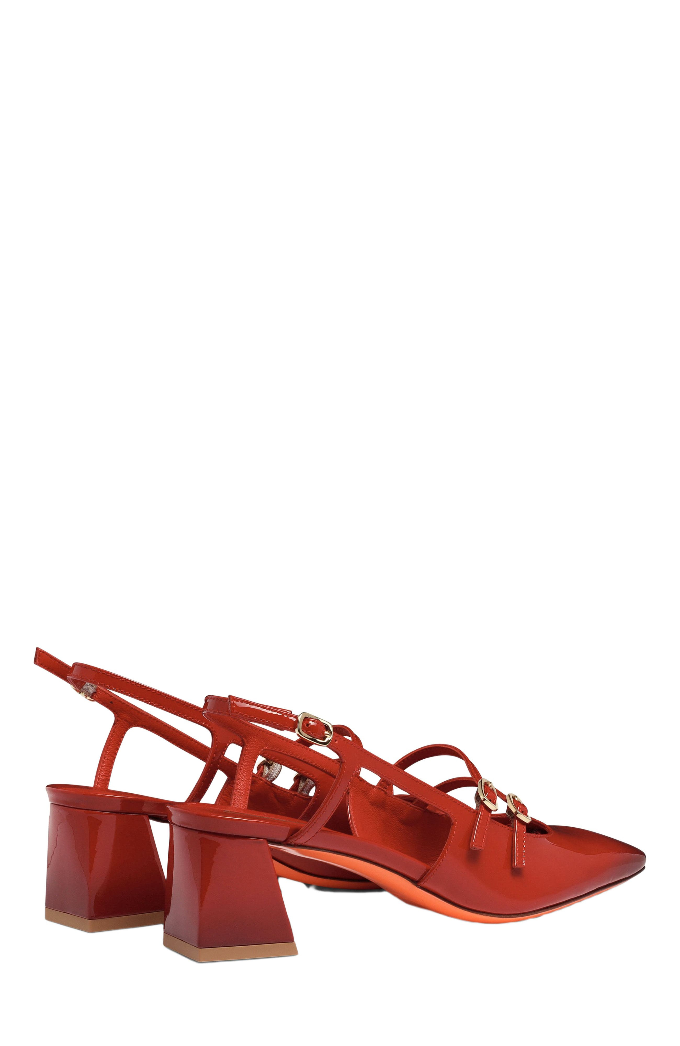 Santoni Women's mid-heel slingback in Red at Nordstrom - 4