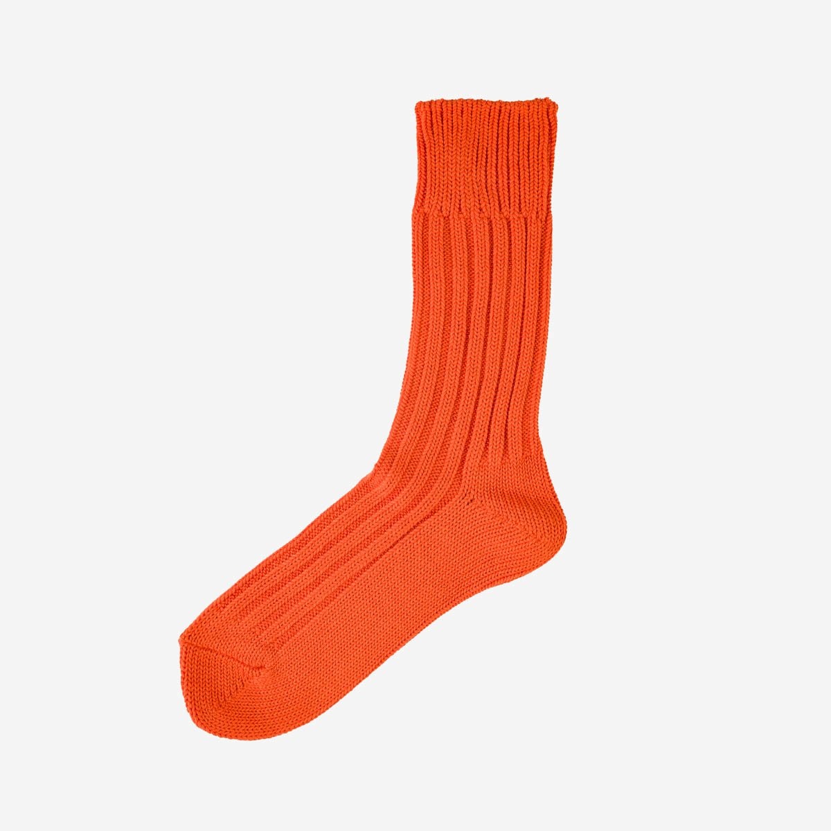 DEC-CAS-N-ORA Decka Cased Heavyweight Plain Socks - Neon Orange - 2