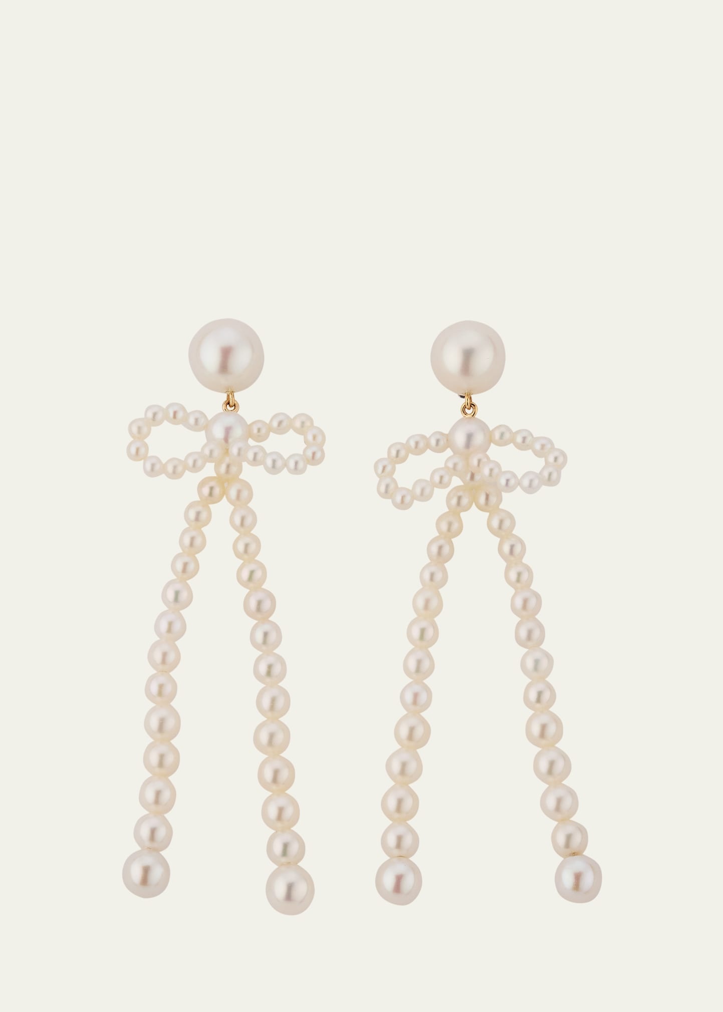 Bow Rosette Dangle Earrings - 1