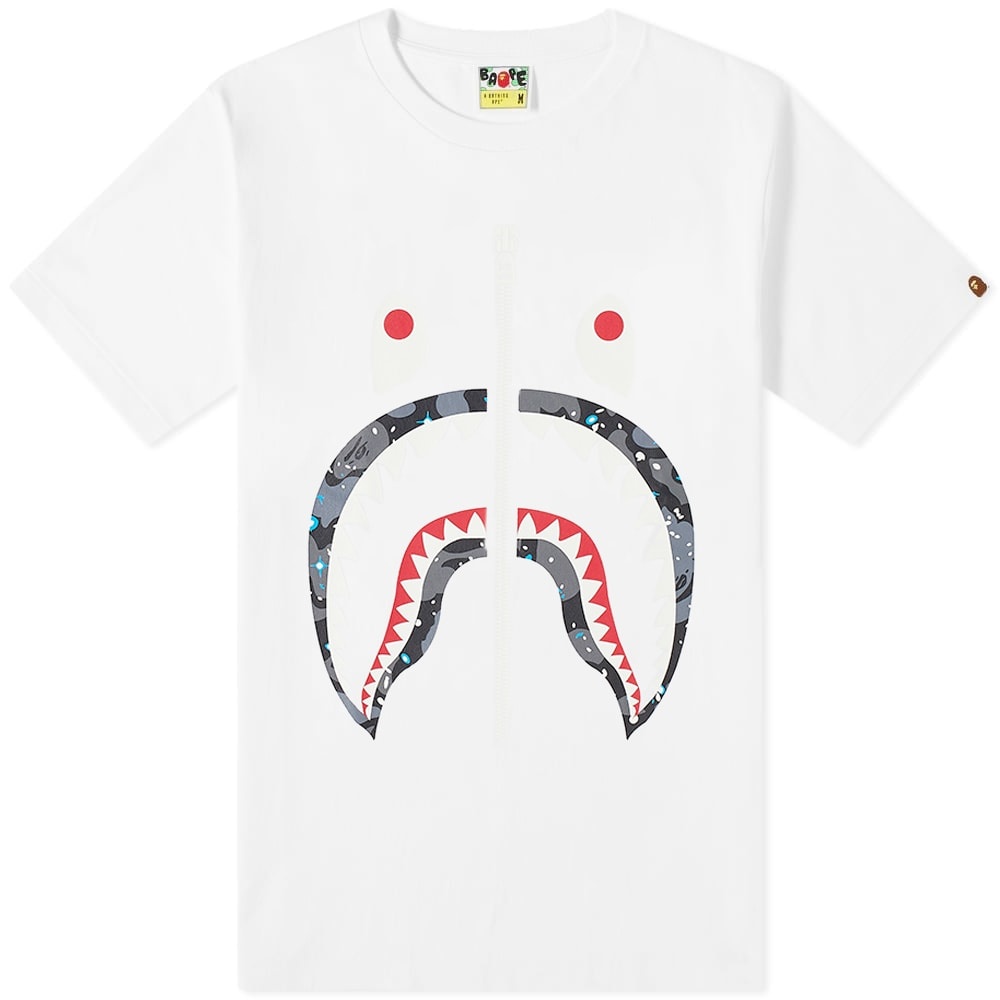 A Bathing Ape Space Camo Shark Tee - 1