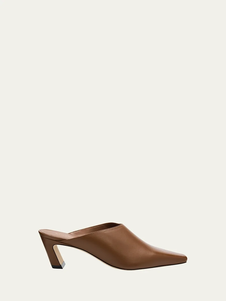 50mm Stassi Leather Mules - 1