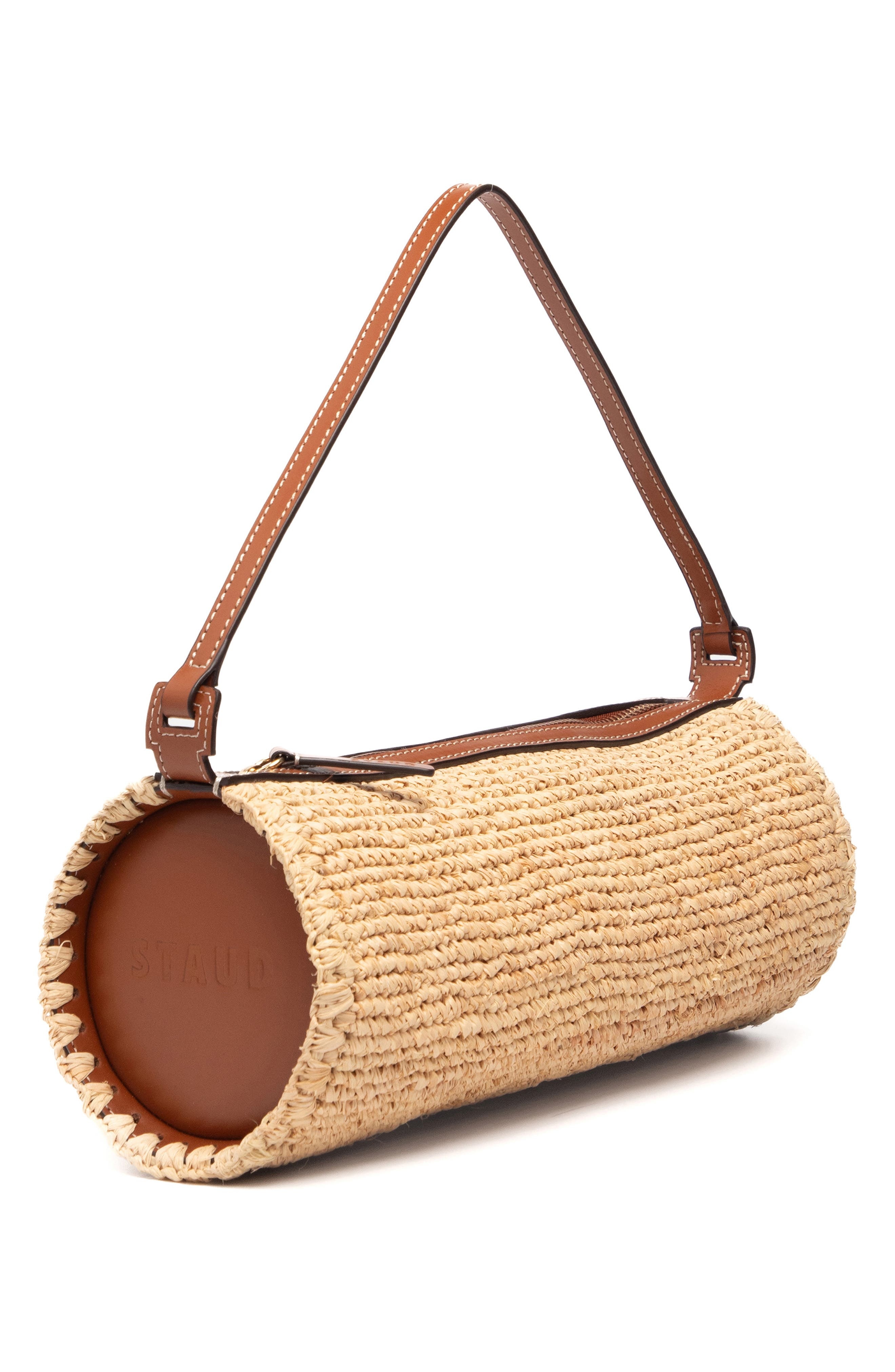 STAUD Mini Taru Raffia Shoulder Bag in Natural/Tan at Nordstrom - 3