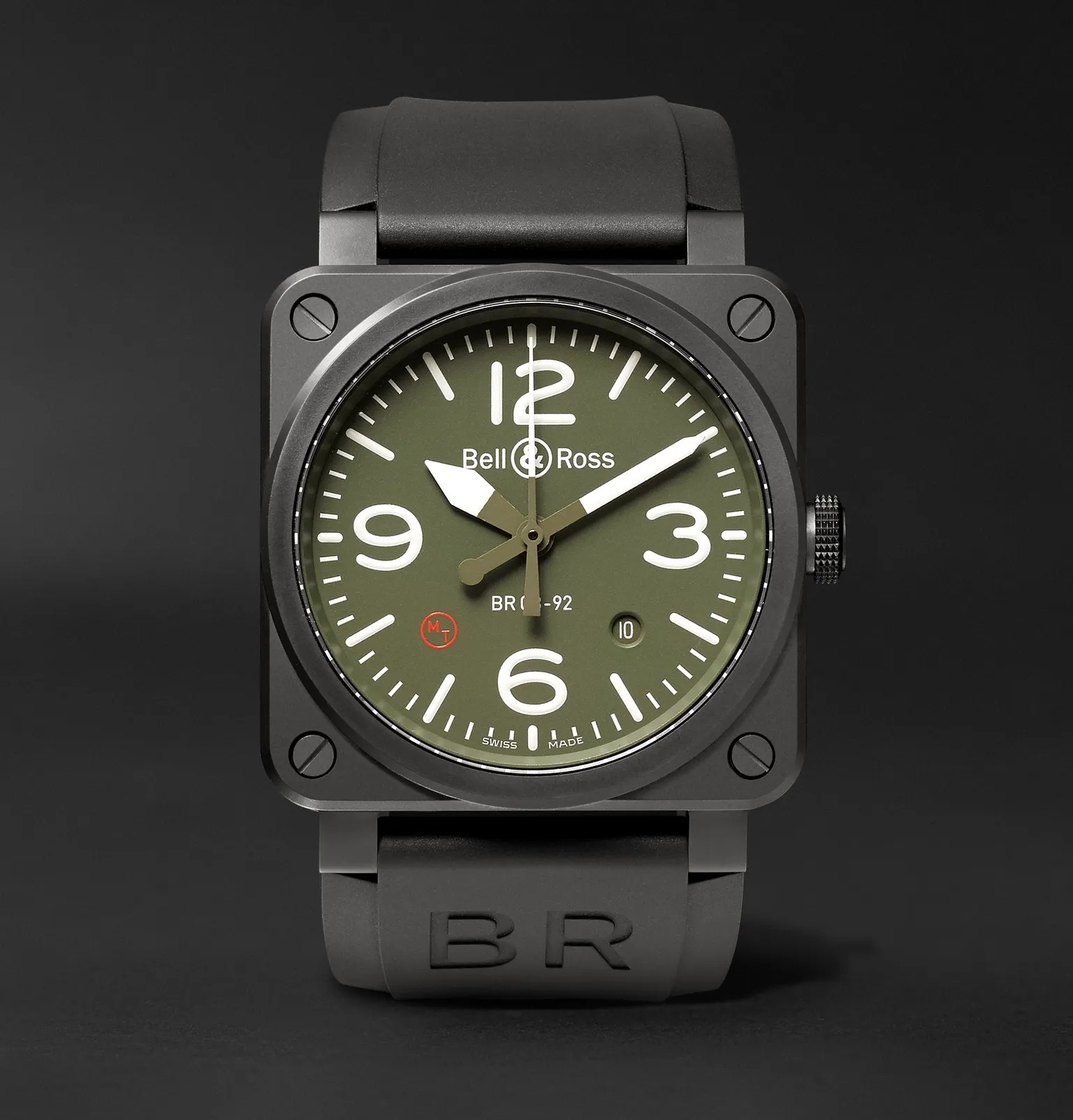 Military Type Automatic 42mm Ceramic and Rubber Watch, Ref. No. BR0392‐MIL-CE - 1