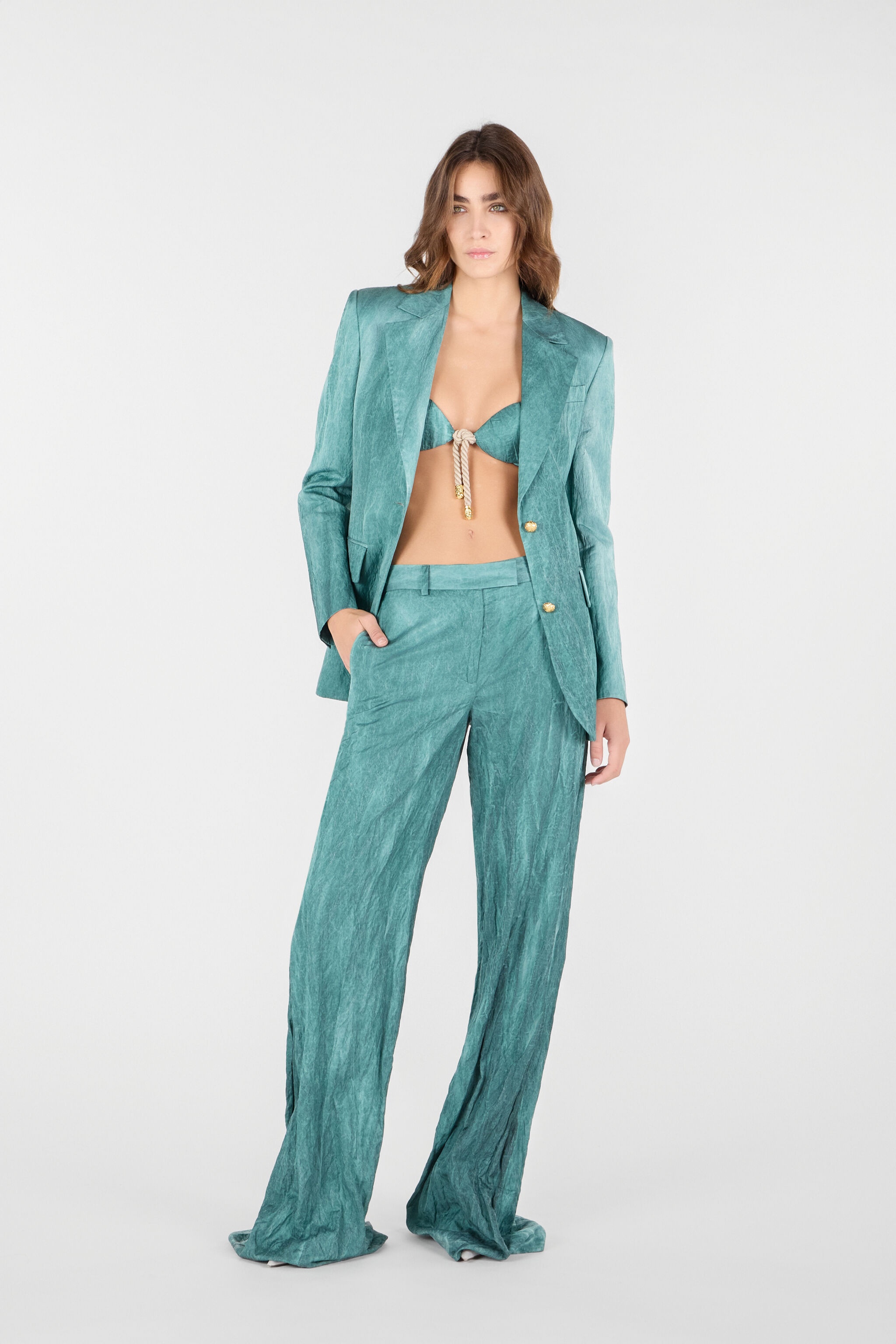 Single-breasted structured blazer - 2