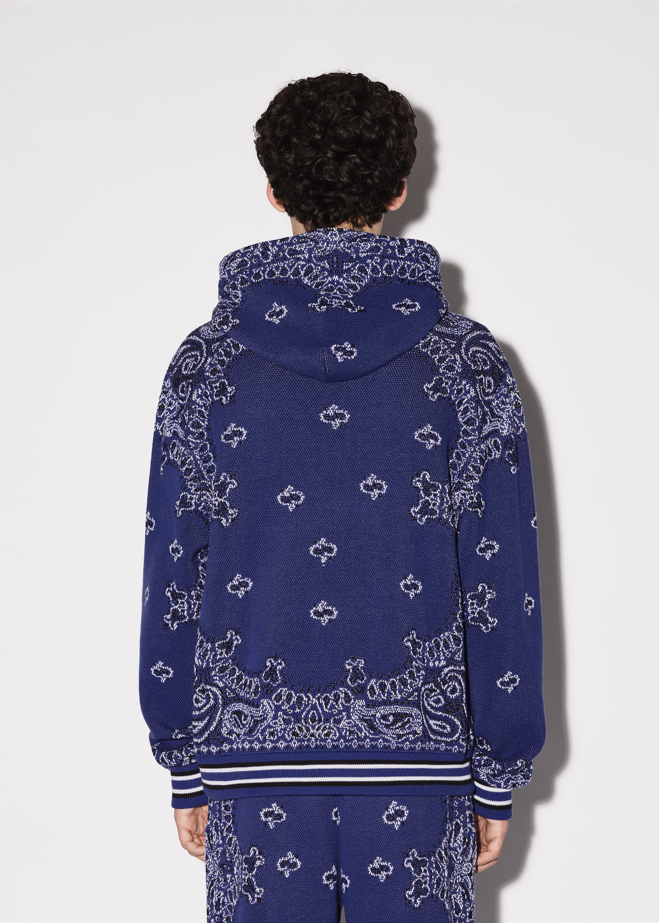 【関税込み】AMIRI ブルー B-Ball Bandana フーディ