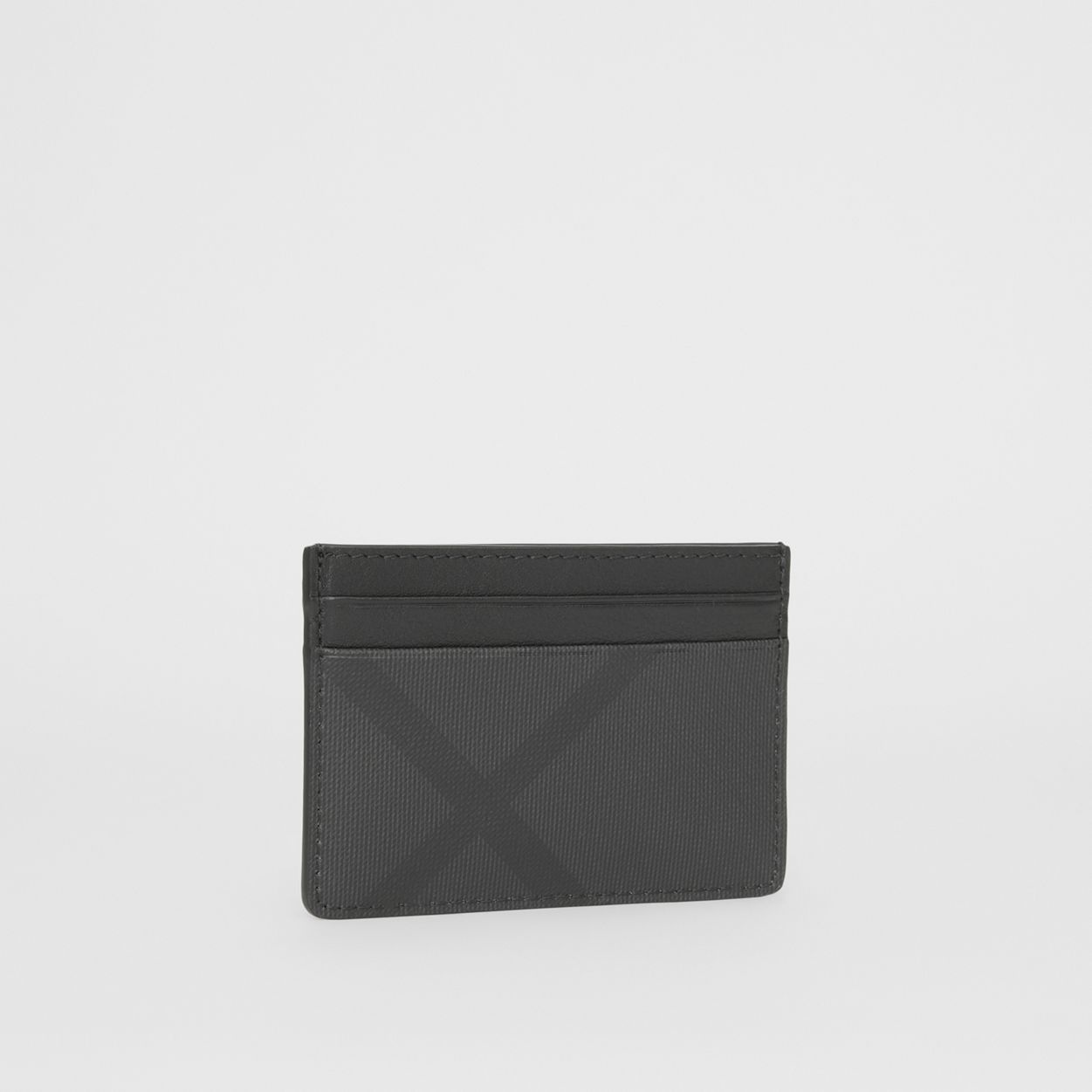 London Check and Leather Card Case - 4