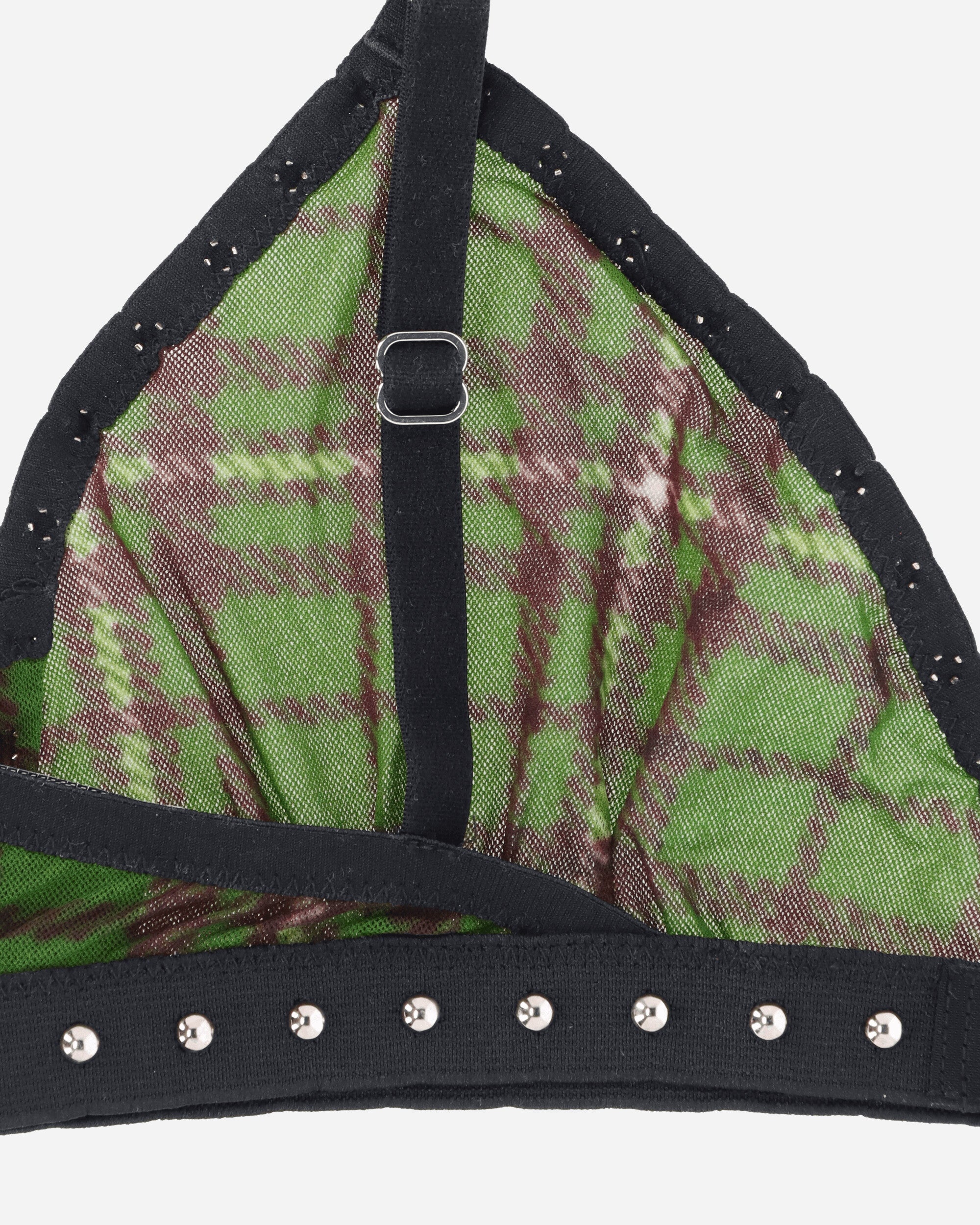 Tartan Studded Bra Green - 4