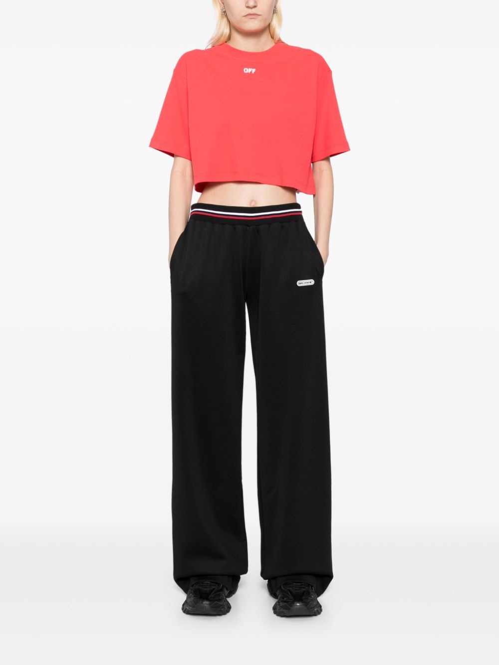 stripe detail pants - 2