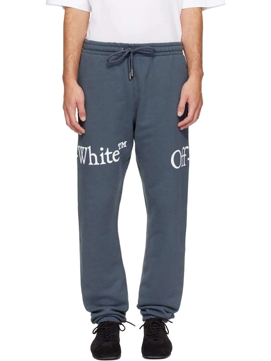 Gray Bookish Scarf Cuffed Sweatpants - 1