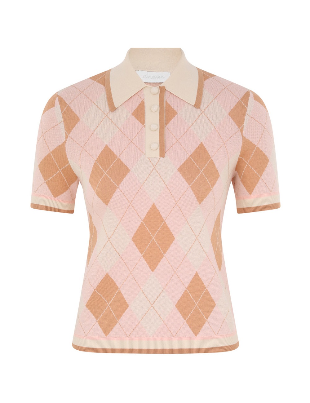 ACACIA ARGYLE KNIT POLO - 1