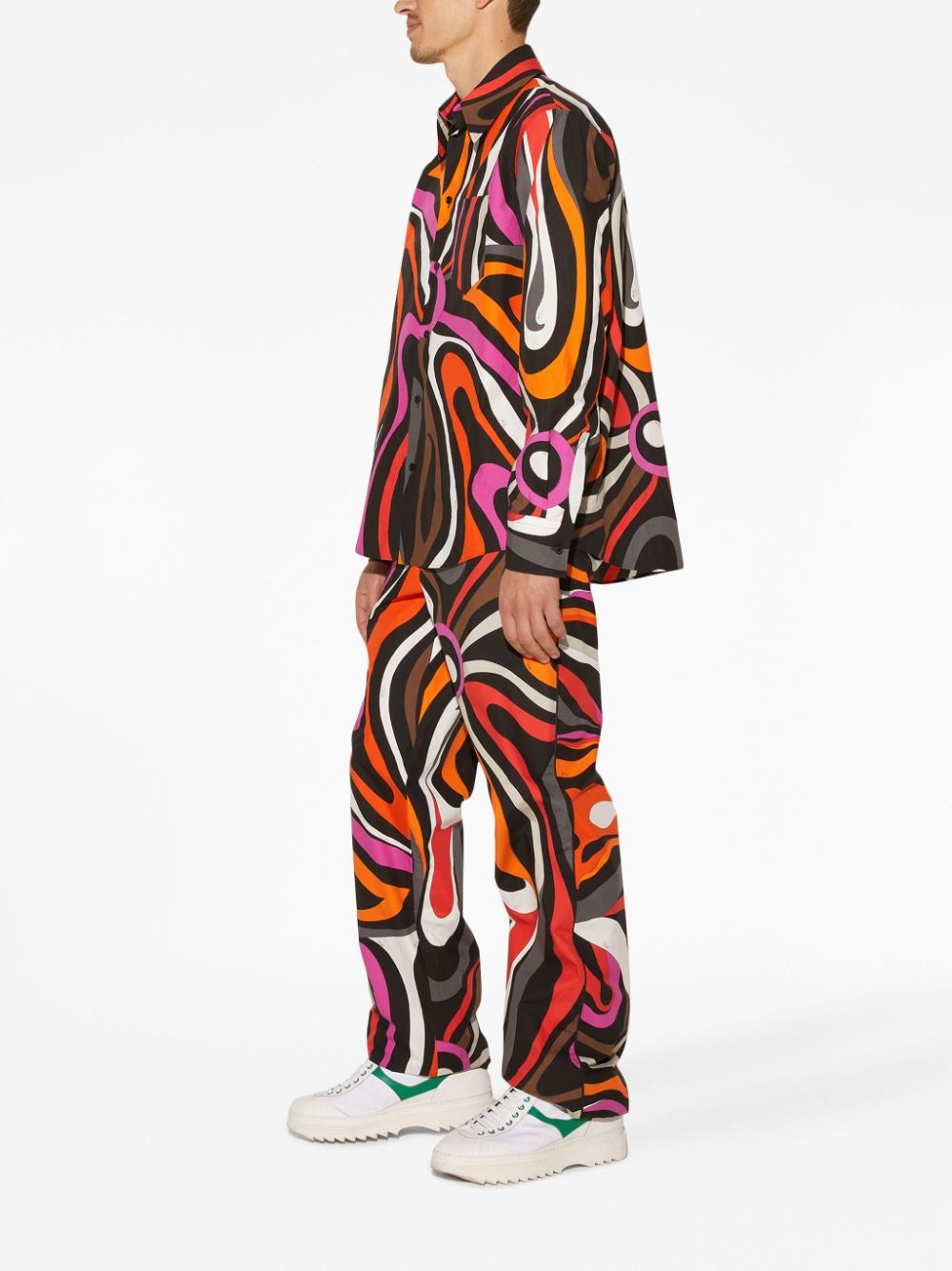 abstract-print cotton shirt - 4