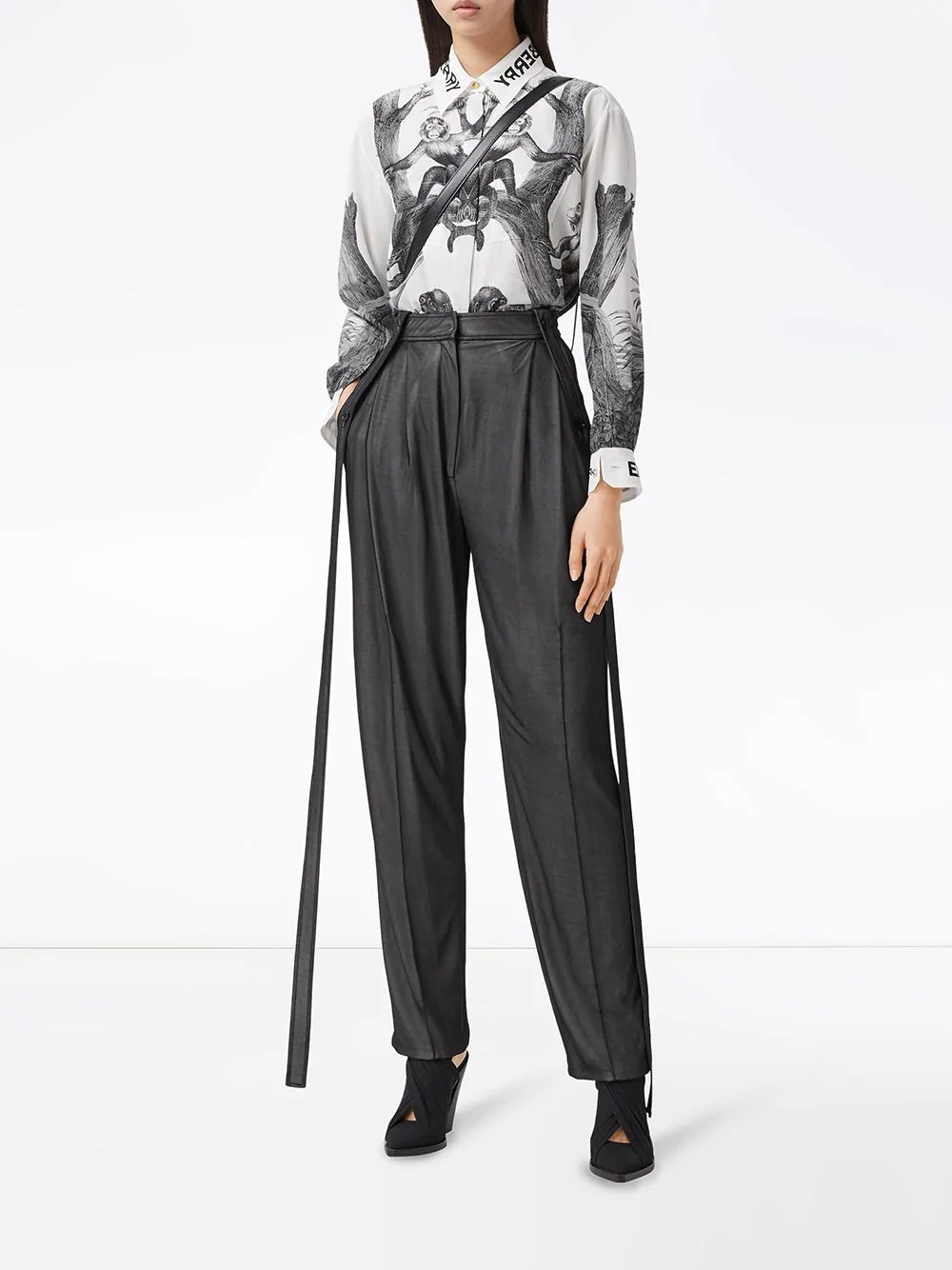 strap detail tailored trousers - 2